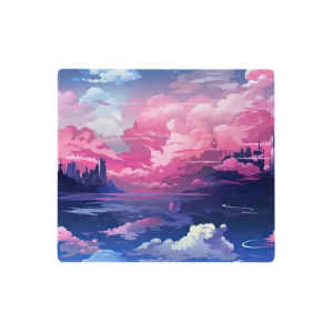 פד גיימינג קטן משטח למחשב בסגנון אנימה עננים סגולים לעכבר ומקלדת