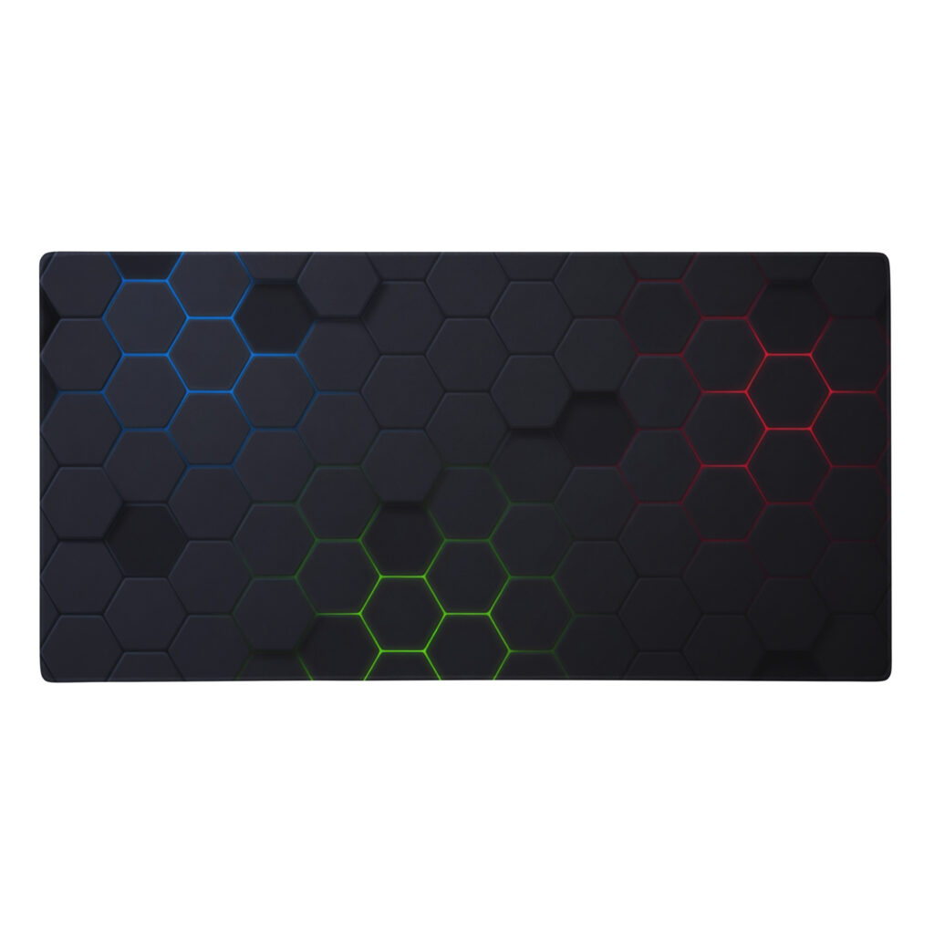 פד מחשב גדול לגיימינג לעכבר ומקלדת מחשב בעיצוב תלת מימדי