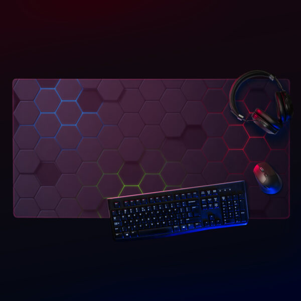 פד מחשב גדול לגיימינג לעכבר ומקלדת מחשב בעיצוב תלת מימדי