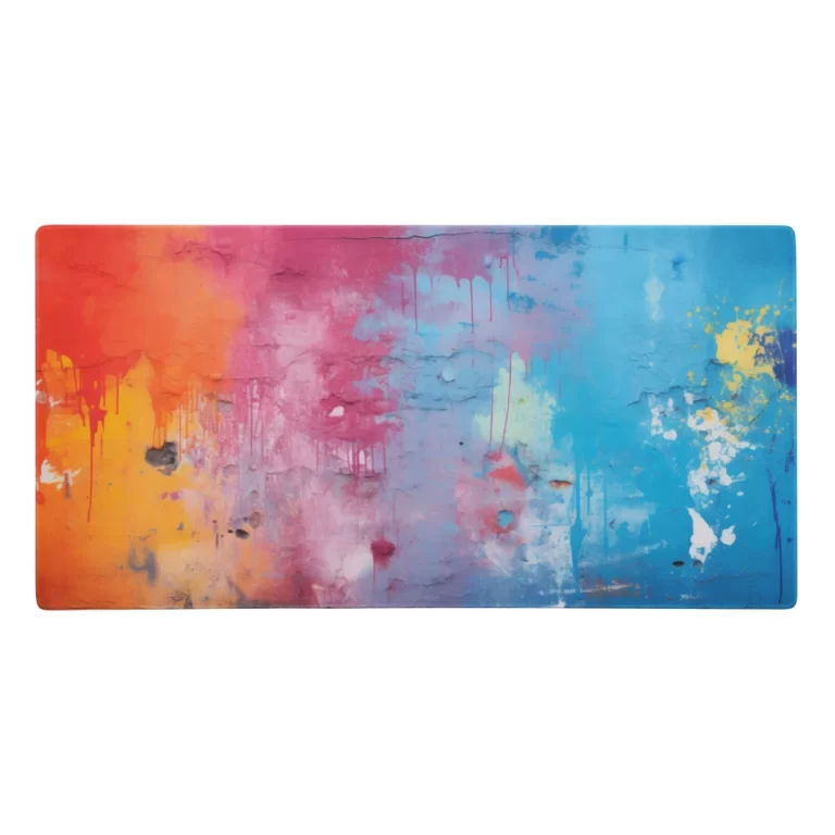 משטח פד גיימינג גדול עכבר ומקלדת צבעי געש צבעוני