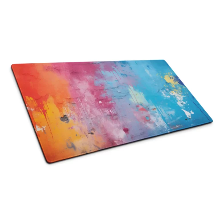 משטח פד גיימינג גדול עכבר ומקלדת צבעי געש צבעוני