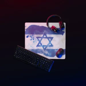 פד לעכבר ולמקלדת דגל ישראל כחול לבן