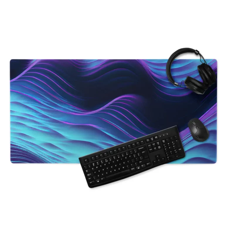 פד לעכבר ולמקלדת צבע כחול וסגול בסגנון עתידני 25#