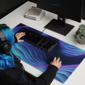 פד לעכבר ולמקלדת צבע כחול וסגול בסגנון עתידני 25#