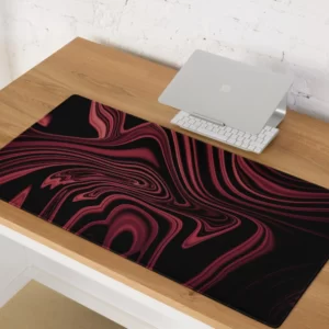 פד לעכבר ולמקלדת גיימינג בסגנון פסים וצבעים אדומים נוזלי דגם מספר #11