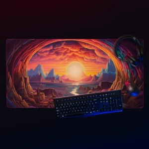 פד לעכבר גיימינג “שקיעת הרים” – משטח ענק לעכבר