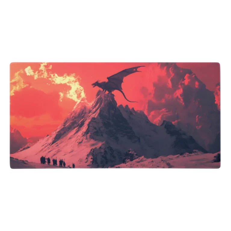 פד גיימינג בסגנון הדרקון האימתני בעולם הקרח - משטח מחשב 40X90 סנטימטר (1)