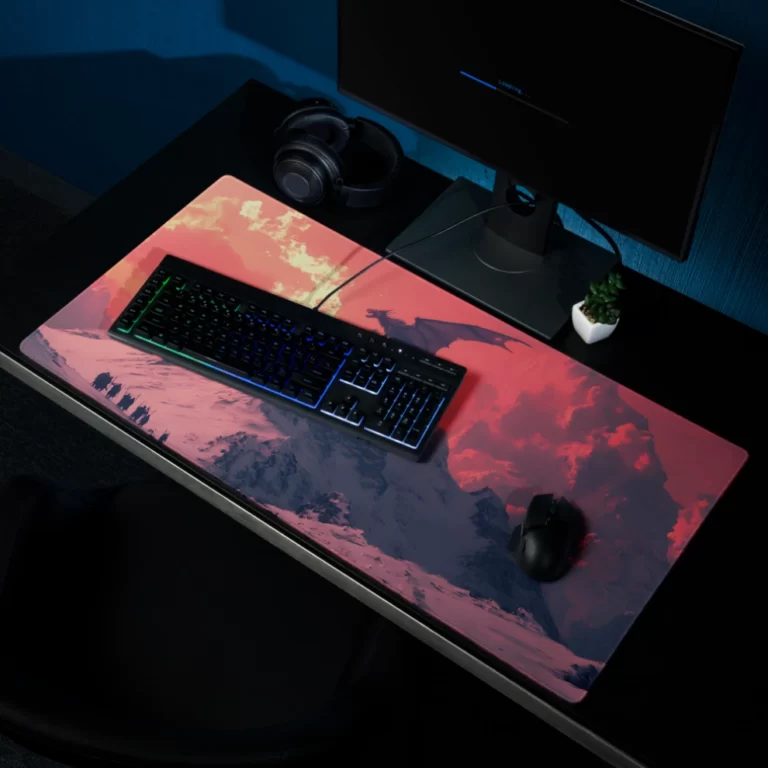 פד גיימינג בסגנון הדרקון האימתני בעולם הקרח - משטח מחשב 40X90 סנטימטר (7)