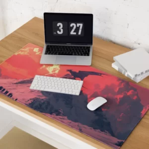 פד גיימינג בסגנון הדרקון האימתני בעולם הקרח - משטח מחשב 40X90 סנטימטר (8)