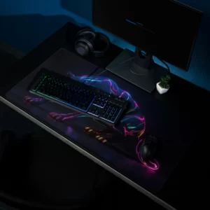 פד גיימינג בעיצוב פנתר קטלני - ניאון חייתי ואינסטינקטיבי מידות 40X90 (5)