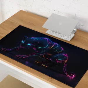 פד גיימינג בעיצוב פנתר קטלני - ניאון חייתי ואינסטינקטיבי מידות 40X90 (7)