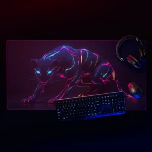 פד גיימינג בעיצוב פנתר קטלני - ניאון חייתי ואינסטינקטיבי מידות 40X90 (9)