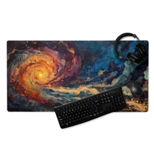 פד גיימינג לעכבר ומקלדת דגם גלקסיה מסחררת (5)