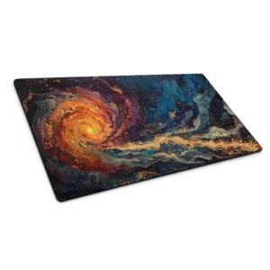 משטח פד גיימינג לעכבר ומקלדת דגם גלקסיה מסחררת (8)