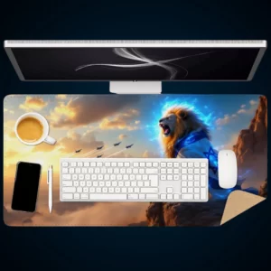 משטח פד לעכבר עשוי עור PVC בסגנון עם כלביא יקום (2)