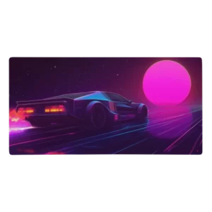 משטח מחשב גדול עם פד גיימינג גדול ופד עכבר בעיצוב אריה וינטג', משטח עכבר גיימינג איכותי ופד לעכבר גדול לדיוק מושלם.