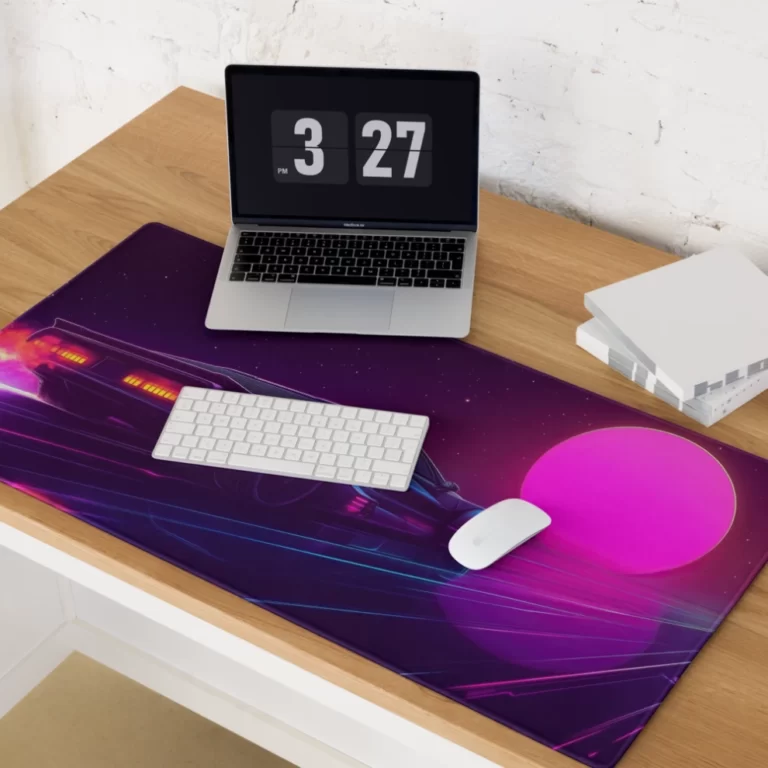 פד-מחשב-לעכבר-גיימינג-משטח-גדול-Cyber Car - רכב על ספורטיבי בסגנון רטרו דיגיטלי-68714c9882f5a