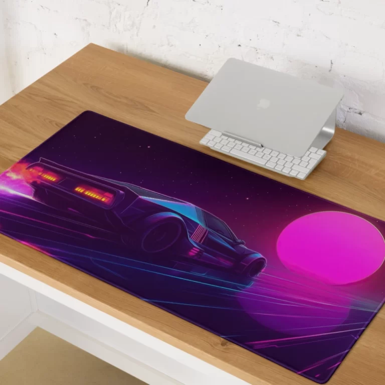 פד-מחשב-לעכבר-גיימינג-משטח-גדול-Cyber Car - רכב על ספורטיבי בסגנון רטרו דיגיטלי-68714c9882fd8