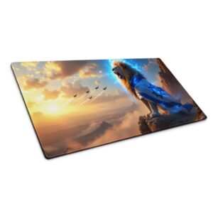 פד משטח לעכבר ומחשב גיימינג בסגנון ישראל כחול לבן (5)