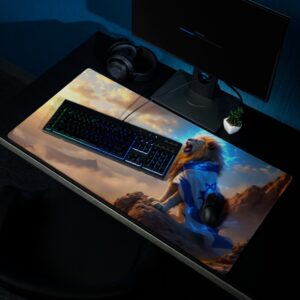 פד משטח לעכבר ומחשב גיימינג בסגנון ישראל כחול לבן (7)