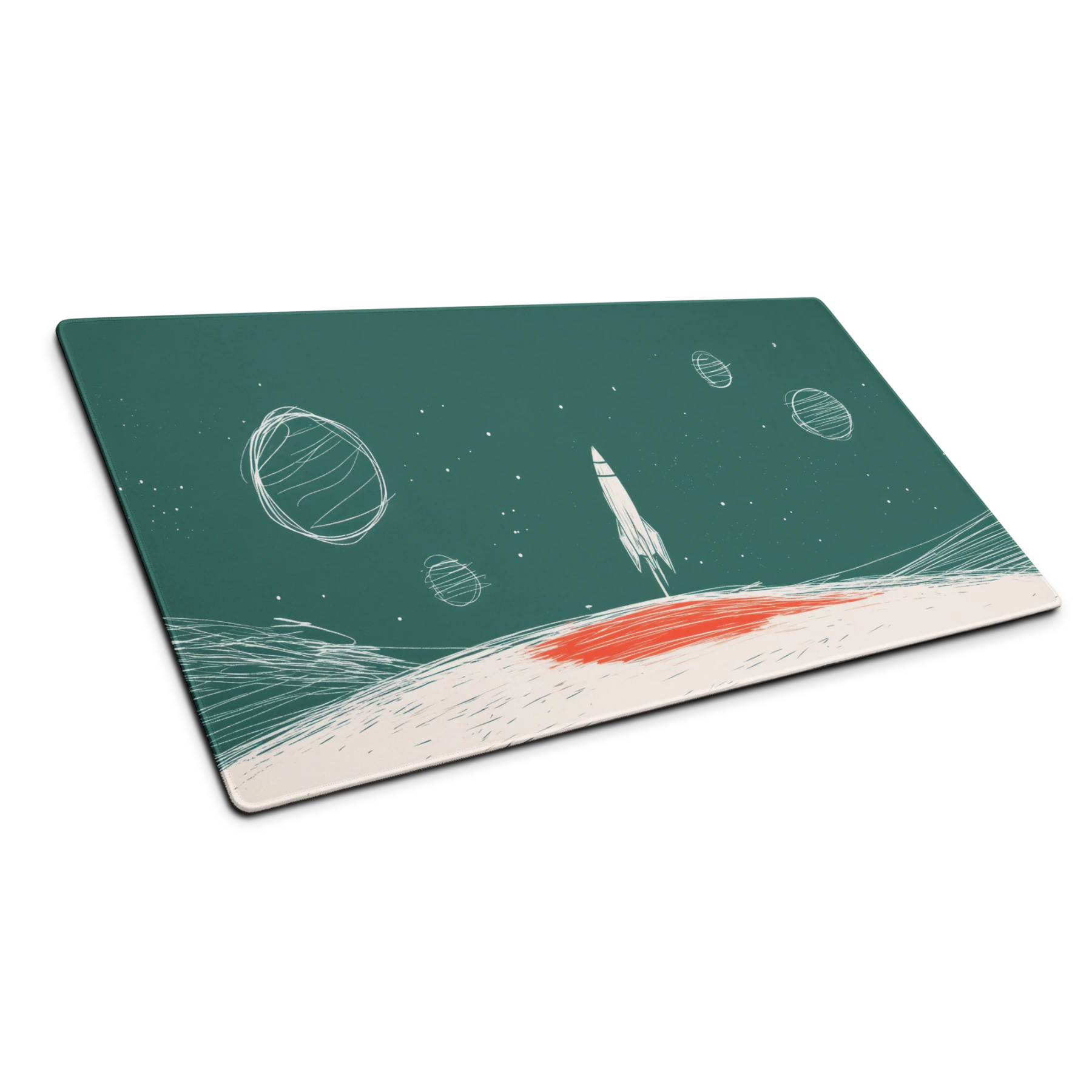 פד לעכבר בסגנון doodle חללית 40x90 ס״מ