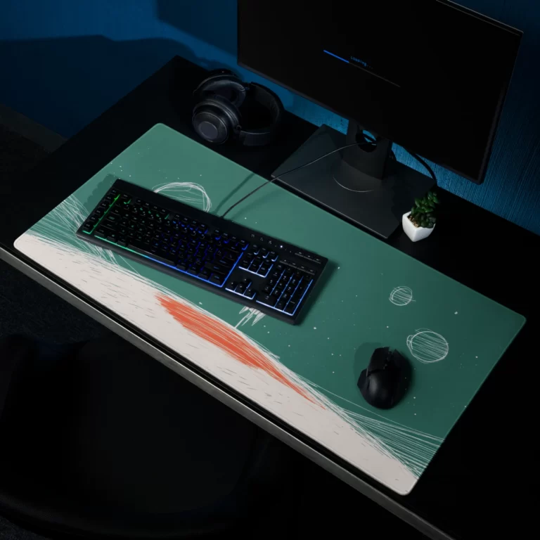 משטח גיימינג גדול בסגנון doodle סטייל 40x90 ס״מ, 0.3 מ״מ