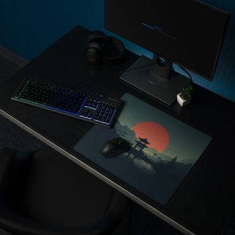 פד מחשב גיימינג לעכבר בסגנון יפני איור דיגיטלי