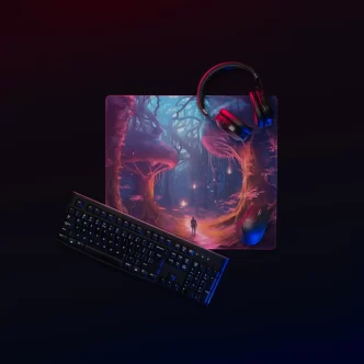 פד מחשב קטן יער קסום וצבעוני