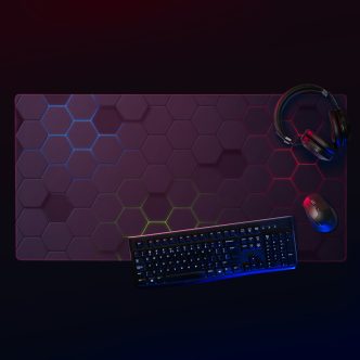 פד מחשב גדול לגיימינג לעכבר ומקלדת מחשב בעיצוב תלת מימדי