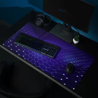 פד עכבר ומקלדת גיימינג מחשב גדול רשת סגולה עתידני