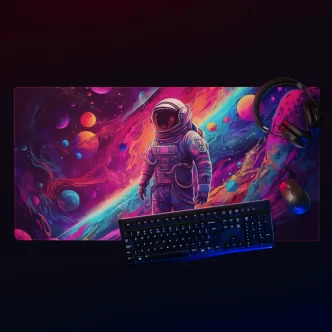 פד משטח מחשב גדול אסטרונאוט צבעים דיגיטליים לעכבר ומקלדת