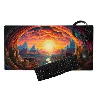 תמונת מוצר ראשית פד לעכבר גיימינג “שקיעת גן עדן” – משטח ענק לעכבר, גודל 40x90 סנטימטר